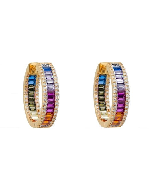 Latelita London Blue Judy Baguette Hoop Earrings