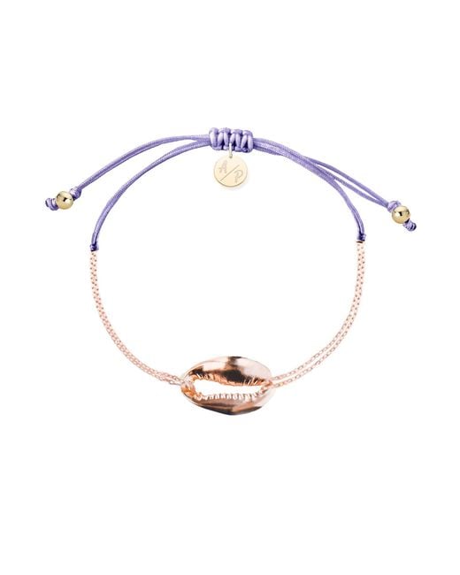 Adriana Pappas Designs White Mini Metal Shell Chain Bracelet