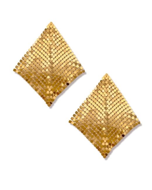 Jaredjamin Metallic Fazzoletto Chainmail Post Earrings