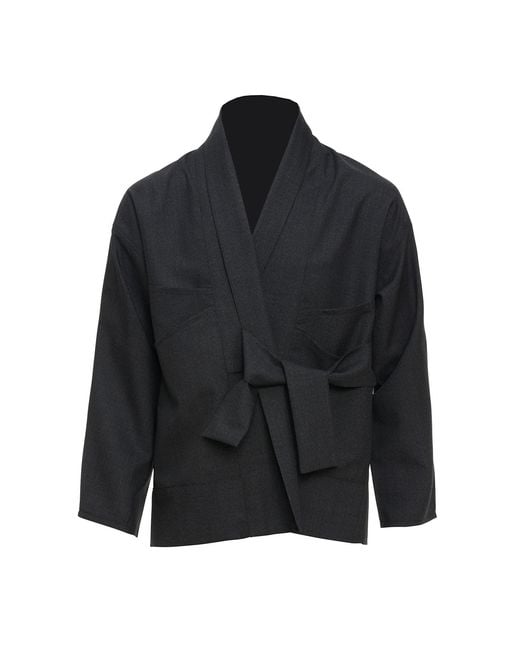 MOE Black Checkered Wool Vest Jacket