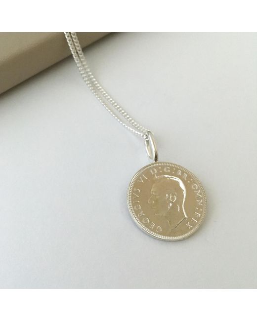 Katie Mullally Metallic British Shilling Coin Necklace