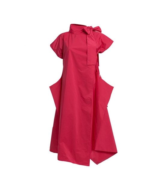 Bianca Popp Red Halves Dress With Shoulder Ribbon