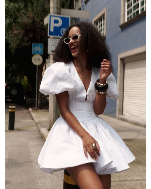 Ofuure White Delilah Mini Dress