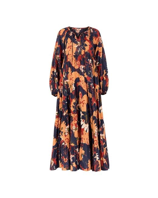 Adrift Clothing Layla Cotton Silk Tiered Dress