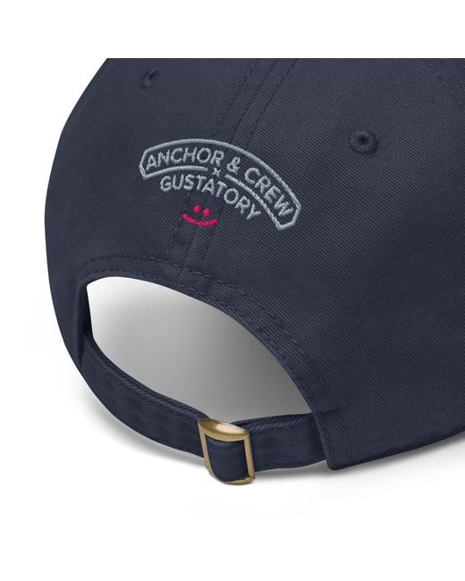 Anchor and Crew Blue Gustatory Coffee First Think Later. Cotton Embroidered Cap