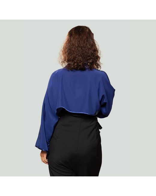 MOE Blue Silk Bolero Reversible