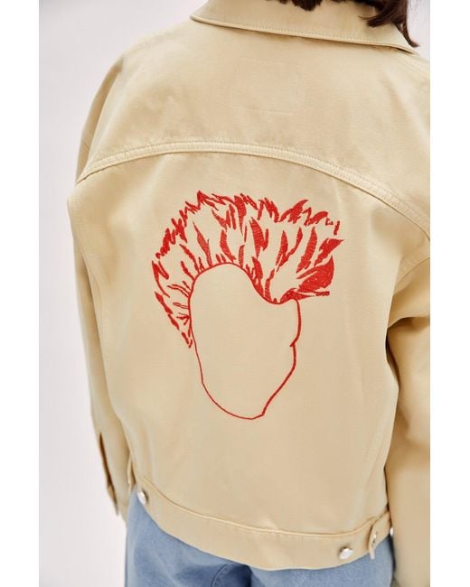 Pcfg Natural Neutrals Logo Denim Jacket