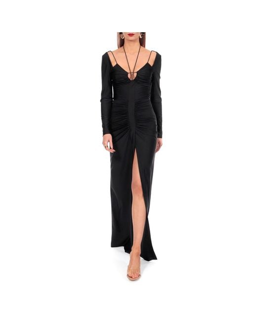AGGI by HALEWSKI Black Dianna Maxi Maxi Evening Dress