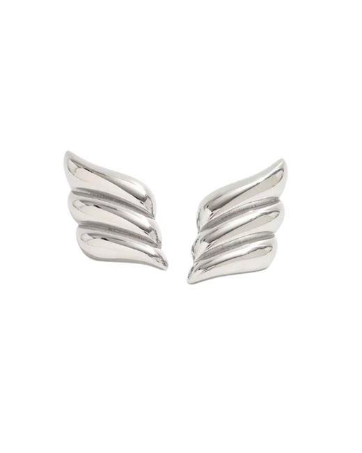 Bermuda Watch Company White Annie Apple Orelia Oversized Ridge Studs