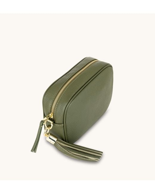 Apatchy London Green The Tassel Leather Crossbody Bag
