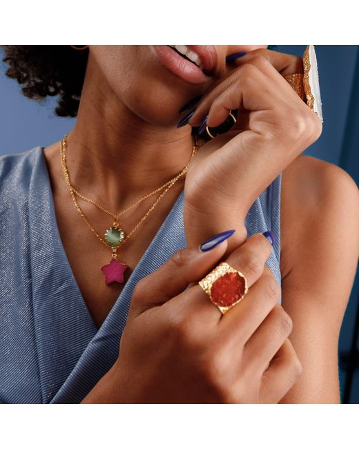 YAA YAA LONDON Metallic New Life Apple Vermeil Necklace