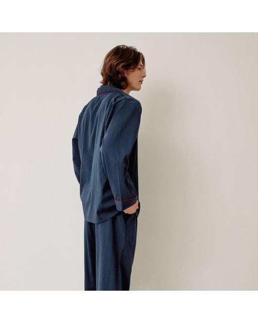 Luna Luz Blue Helen Cotton Long-Sleeve Pajama Set for men