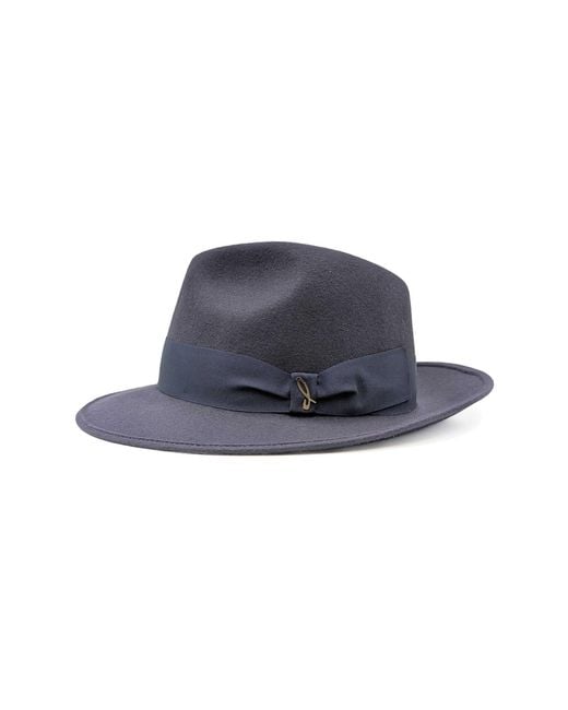 DORIA 1905 Blue Wool Felt Drop Hat for men
