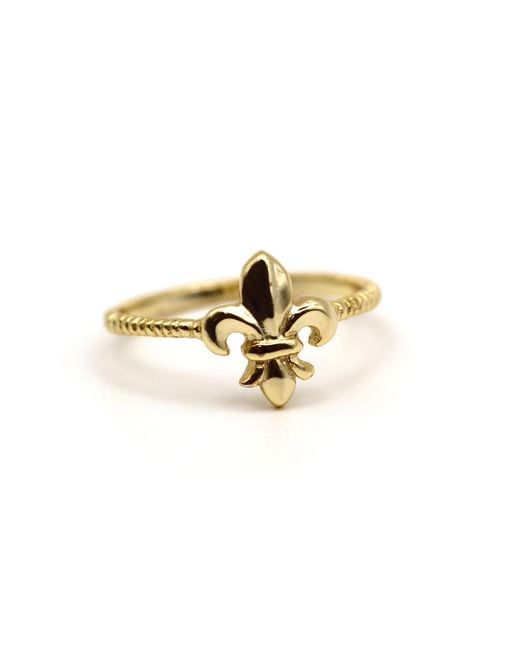 VicStoneNYC Fine Jewelry Metallic Antique Fleur De Lis Solid Ring