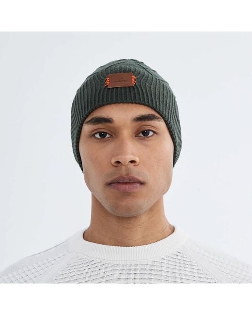 Norbron Black Bonham Moss Beanie for men