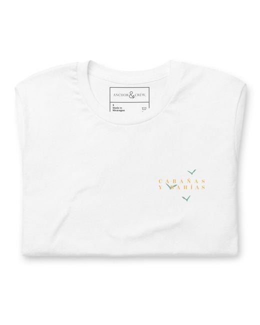 Anchor and Crew White Golden Archives Postmark Organic Cotton T-Shirt