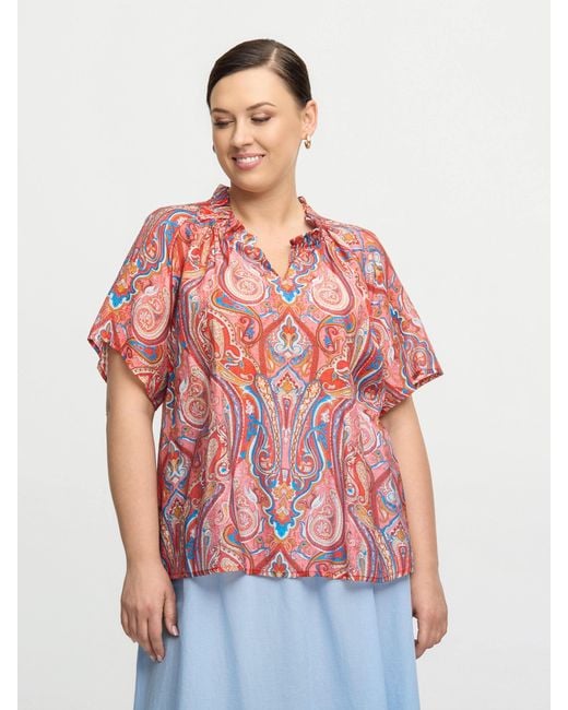 Zoe Red Veda Blouse
