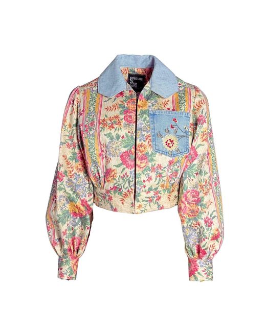 Couture to Your Door Multicolor Vintage Floral Cotton Coachella Jacket