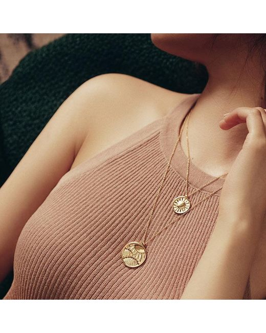 Aurozia Metallic Tarot The Sun Sunflower Layered Necklaces