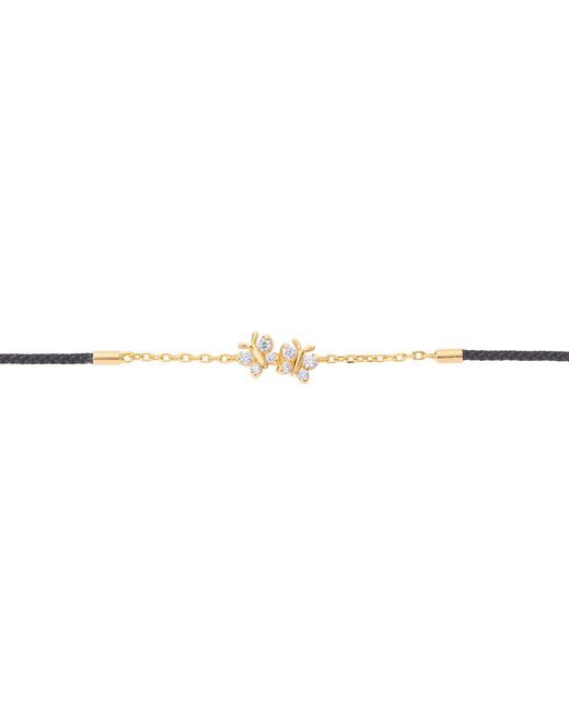 BLOOMTINE | Earth Angel HQ Metallic Enchanting Flutterfly Vermeil Butterfly Silk Cord Thread Bracelet
