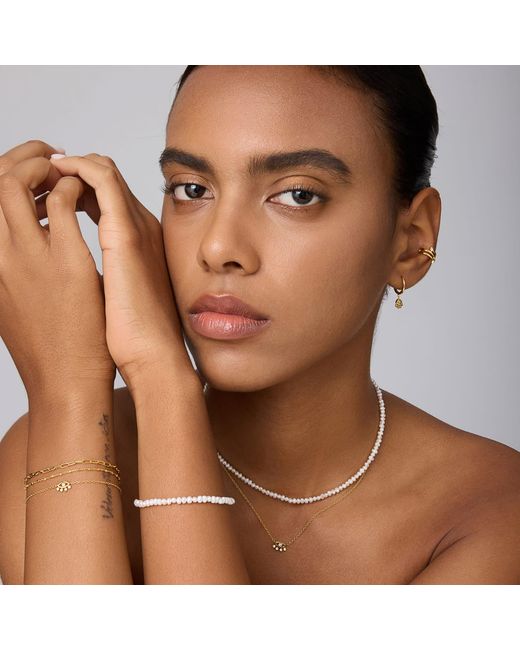 Vanhi White Celia Micro Freshwater Pearl Choker Necklace