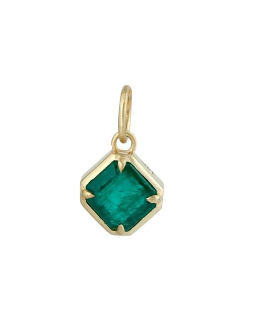 Artisan Green Square Emerald Solitaire Pendant