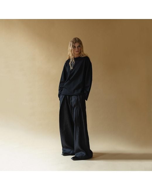 Una Berzina Black Grunge-Style Sweatshirt With Holes