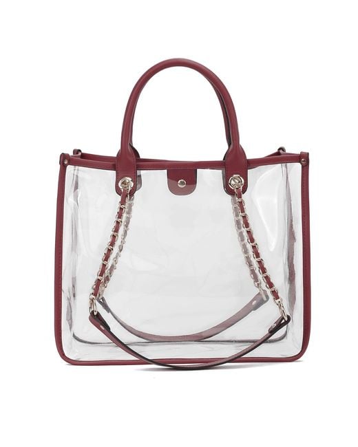 Mkf Collection - J'omor Purple Diva Pvc Tote Bag With Tweed Bucket Bag