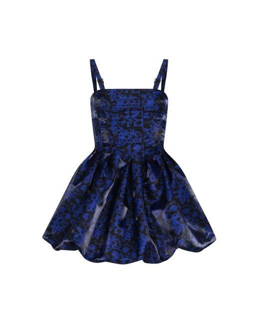 Khéla the Label Blue Straight To Heaven Dress With Floral Print