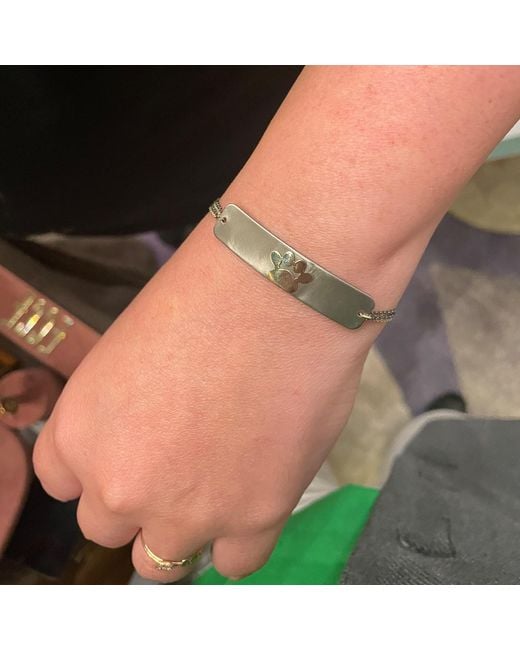 Ecce | Artisan Diamonds Metallic 14K Solid Paw Bracelet Titanium Customized
