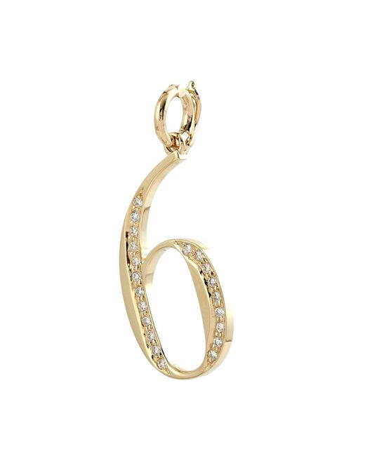 Artisan Metallic Diamond Number 6 Pendant