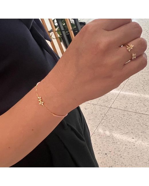 BLOOMTINE | Earth Angel HQ Metallic Enchanting Flutterfly Vermeil Butterfly Silk Cord Thread Bracelet