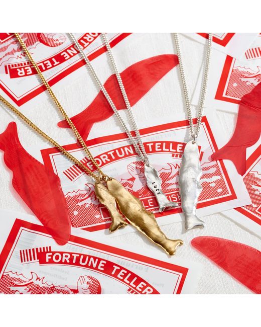 Posh Totty Designs Metallic Fortune Fish Large Pendant Necklace