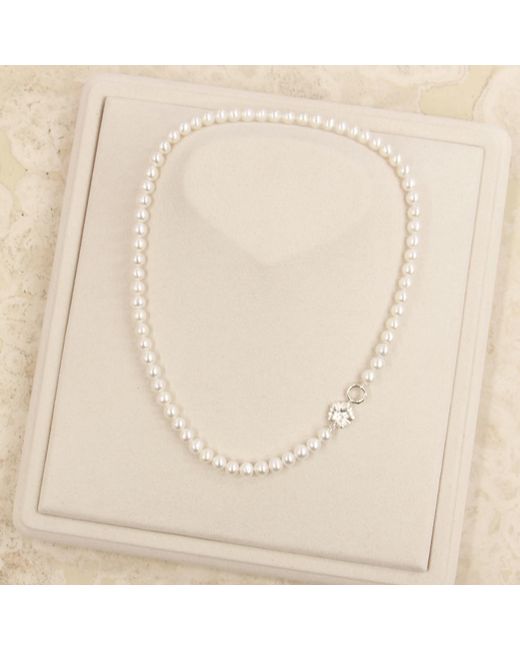 Agora Jewellery Metallic Bavella Pearl Necklace