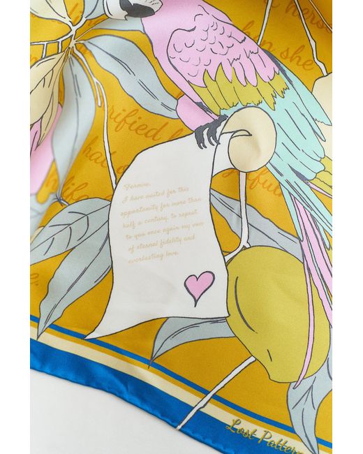 Lost Pattern Metallic El Amor Silk Bandana