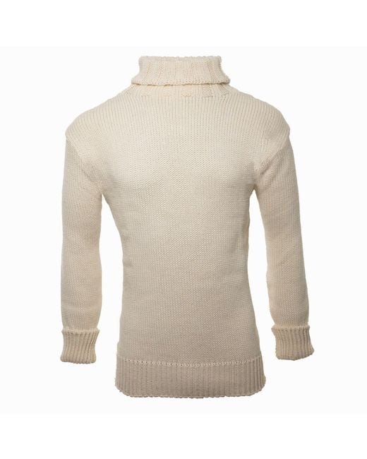 Arthur Beale White Neutrals Oiled Wool Beerenberg Pullover for men