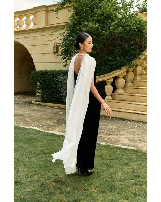 Silk and Bears White Hand-Dyed Pearl Mulberry Silk Bridal Shawl — 85 300Cm