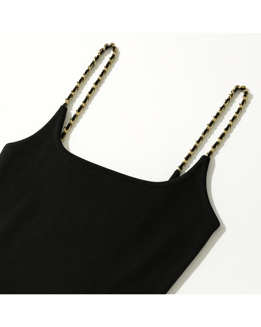 Decolet the label Black Aurelia Knit Chain Dress