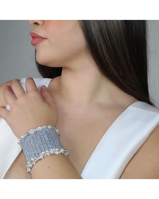 PINAR OZEVLAT Blue Cluster Cuff