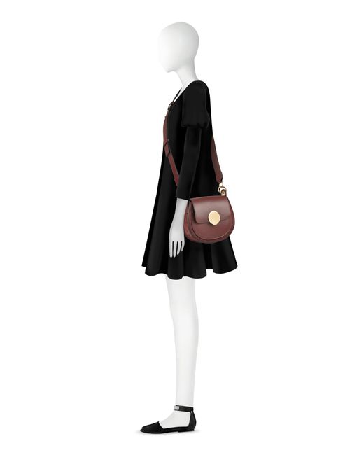 Le Parmentier Purple Yucca Suede & Leather Shoulder Bag