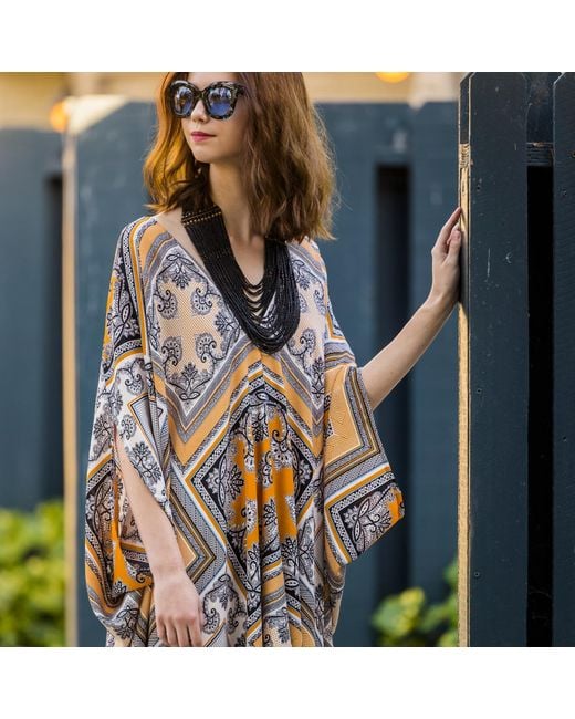 Jennafer Grace Metallic Eliza Caftan