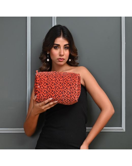 Conscious Yoga Collective Red The Velvet Leopard Three Piece Travel Set