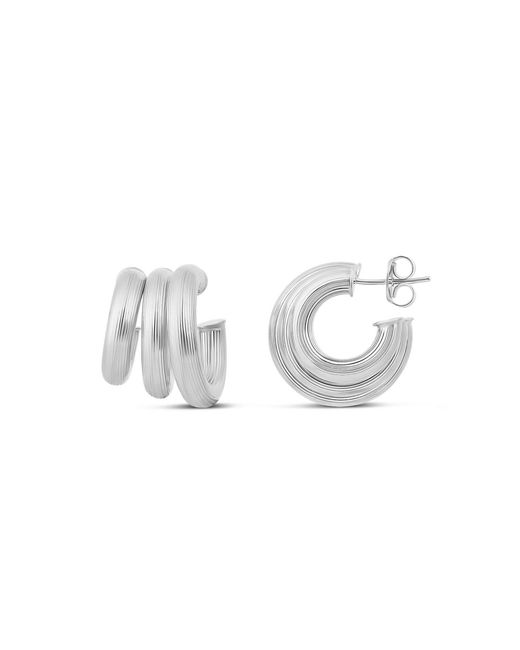 SHYMI Metallic Triple Textured Hoops