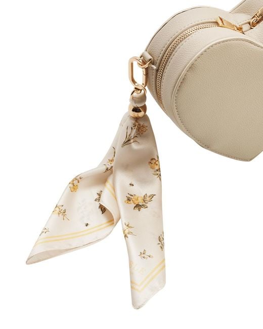 Fable England White Neutrals Heart Crossbody Bag
