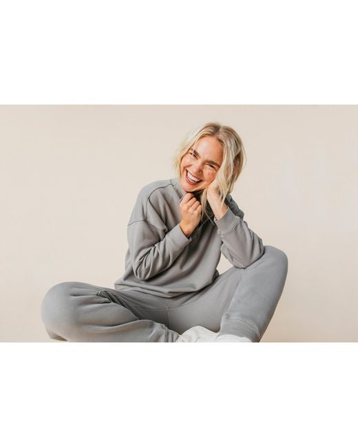 Ocio Leisurewear Gray Neutrals Polo Crew
