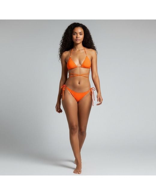 Brasini Swimwear Orange Soninha Convertible Bikini Top