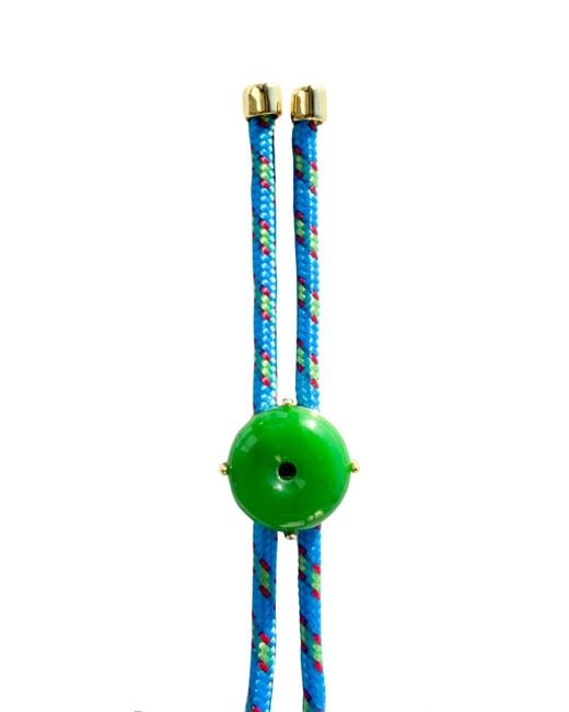 seree Green Paracord Jade Slider Bracelet