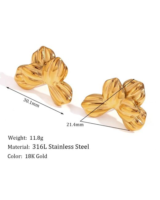 Mickey's Girl Metallic Moon Bloom Waterproof Earrings