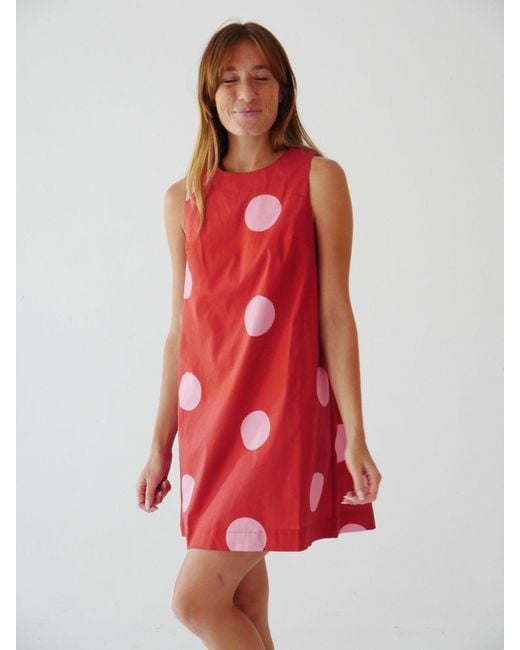 Mind Traveler Red Macarena Burgundy Dress