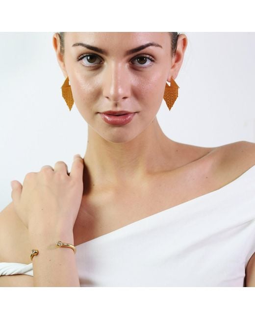 Miss Cecilia Metallic Twin Spark Cuff Bangle
